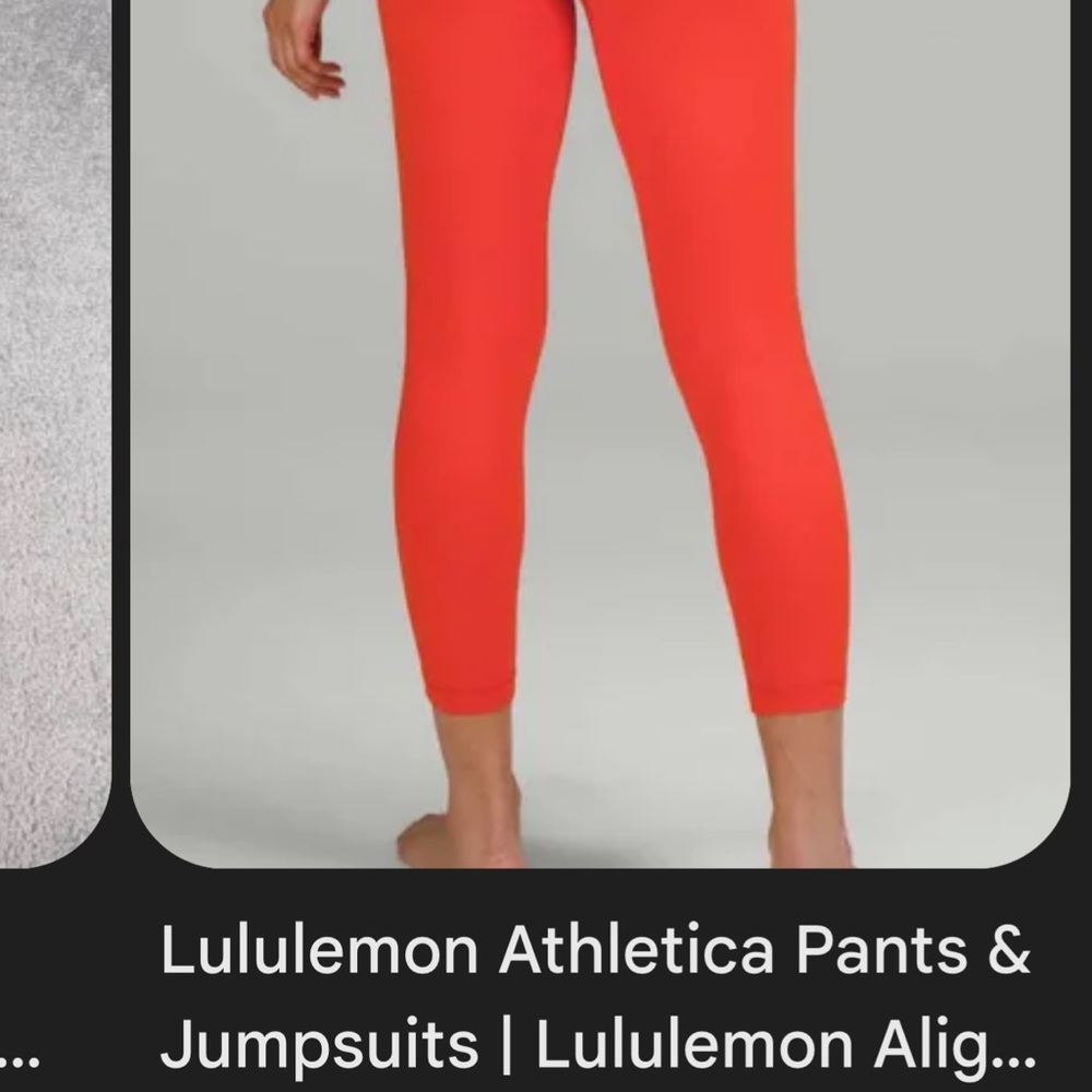 Lululemon Aligh High Rise Orange Leggings